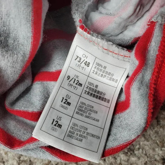 Disneyland Resort Striped Mickey Mouse Baby Bodysuit Size 12m NWOT - Picture 4 of 11